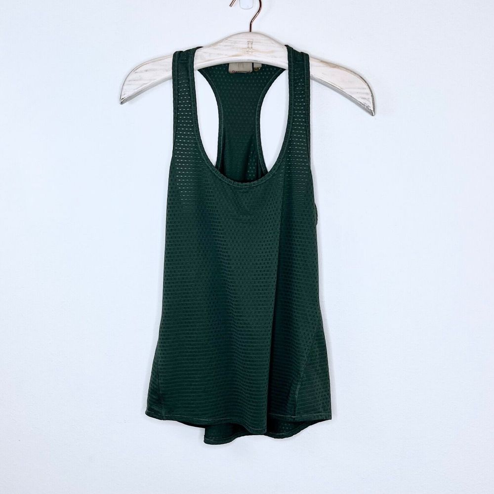 Athleta Green Active Racerback Tank Top Size Small Lightweight